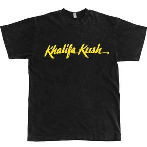 Khalifa Kush - Black/ Gold KK Logo Tee - Short sleeve UNISEX T- Shirt 420